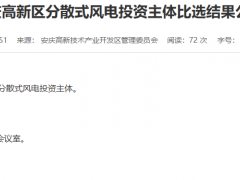 這家企業(yè)中選！安徽37.5MW分散式風電項目投資主體比選結(jié)果公示